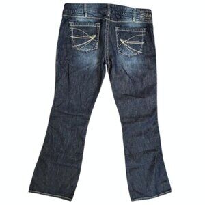 SILVER Low Rise Twisted Bootcut Flare Denim Blue Jeans - Women's W 32 x L 33